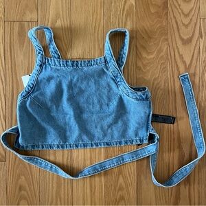 Zara denim crop top